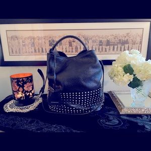 Authentic Burberry Bag Black with Silver Studs